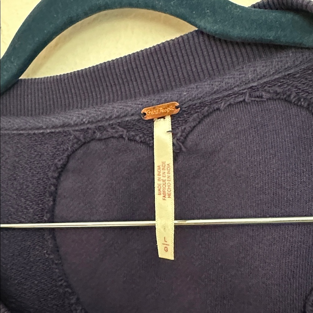 Free People over sized Navy Sweatshirt
